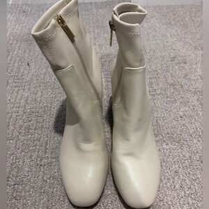 Abercrombie and Fitch White Booties